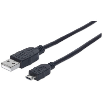 Manhattan 325684 kabel USB 3 m USB 2.0 USB A Micro-USB B Czarny