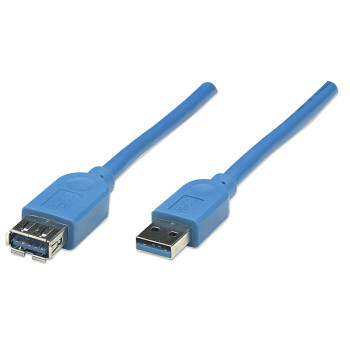 Manhattan 322447 kabel USB 3 m USB 3.2 Gen 1 (3.1 Gen 1) USB A Niebieski