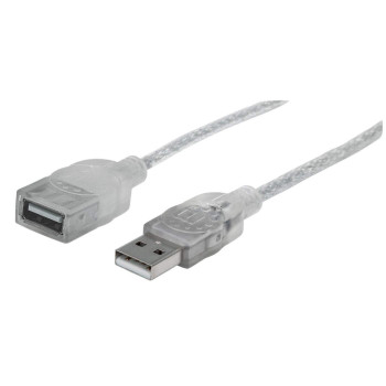 Manhattan 336314 kabel USB 1,8 m USB 2.0 USB A Srebrny