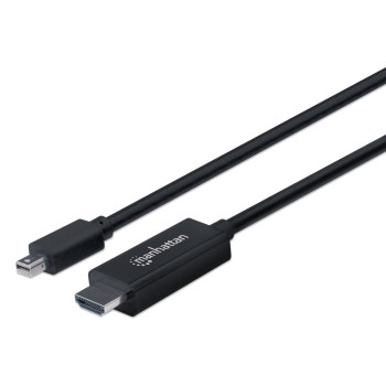 Manhattan 153225 adapter kablowy 1 m Mini DisplayPort HDMI Typu A (Standard) Czarny