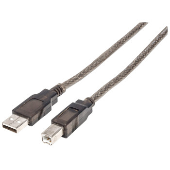 Manhattan 152389 kabel USB 15 m USB 2.0 USB A USB B Czarny