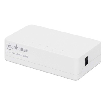 Manhattan 560672 łącza sieciowe Nie zarządzany Fast Ethernet (10 100) Biały