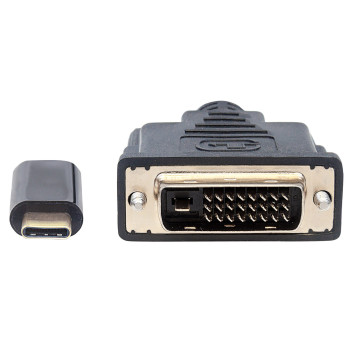 Manhattan 152457 adapter kablowy 2 m USB Type-C DVI Czarny