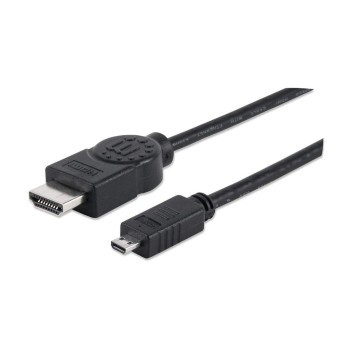 Manhattan 324427 kabel HDMI 2 m HDMI Typu A (Standard) HDMI Typu D (Micro) Czarny