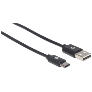 Manhattan 353298 kabel USB 1 m USB 2.0 USB C USB A Czarny