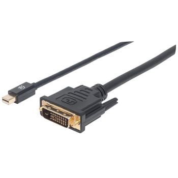 Manhattan 152150 adapter kablowy 1,8 m Mini DisplayPort DVI-D Czarny