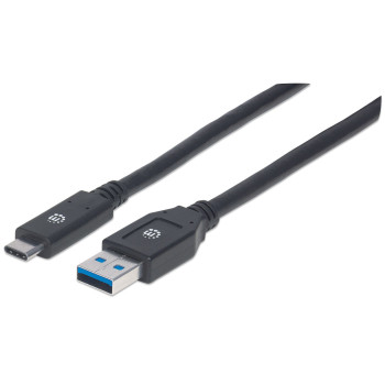 Manhattan 354981 kabel USB 3 m USB 3.2 Gen 1 (3.1 Gen 1) USB C USB A Czarny
