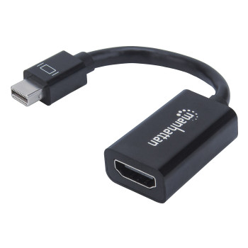 Manhattan 151528 adapter kablowy 0,12 m Mini DisplayPort HDMI Typu A (Standard) Czarny