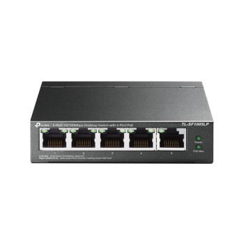 TP-Link TL-SF1005LP łącza sieciowe Nie zarządzany Fast Ethernet (10 100) Obsługa PoE Czarny