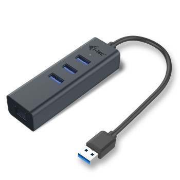 i-tec Metal U3METALG3HUB huby i koncentratory USB 3.2 Gen 1 (3.1 Gen 1) Type-A 5000 Mbit s Szary