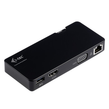 i-tec Advance U3TRAVELDOCK stacja dokująca Przewodowa USB 3.2 Gen 1 (3.1 Gen 1) Type-A Czarny