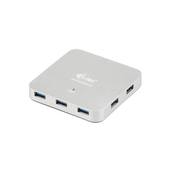 i-tec Metal U3HUBMETAL7 huby i koncentratory USB 3.2 Gen 1 (3.1 Gen 1) Type-A 5000 Mbit s Srebrny