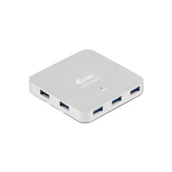 i-tec Metal U3HUBMETAL7 huby i koncentratory USB 3.2 Gen 1 (3.1 Gen 1) Type-A 5000 Mbit s Srebrny