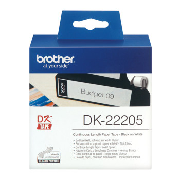 Brother DK-22205 taśmy do etykietowania Czarny na białym