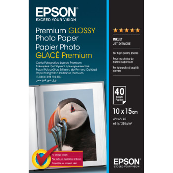 Epson Premium Glossy Photo Paper - 10x15cm - 40 Arkuszy