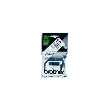 Brother Labelling Tape - 12mm, Black White, Blister taśmy do etykietowania M