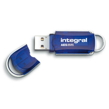 Integral USB 2.0 Courier AES Security Edition 16 GB pamięć USB USB Typu-A Niebieski