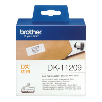 Brother DK-11209 taśmy do etykietowania Czarny na białym