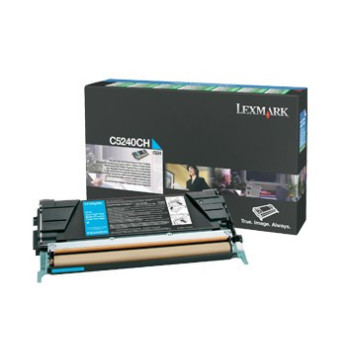 Lexmark 00C5240CH kaseta z tonerem Oryginalny Cyjan