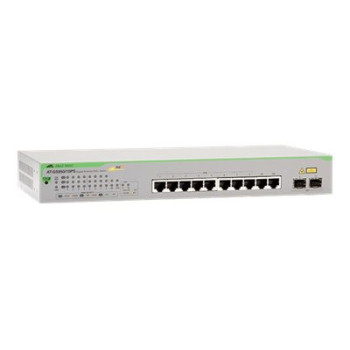 Allied Telesis AT-GS950 10PS-50 Zarządzany Gigabit Ethernet (10 100 1000) Obsługa PoE Szary