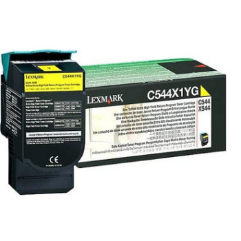 Lexmark C544, X544 Yellow Extra High Yield Return Programme Toner Cartridge (4K) kaseta z tonerem Oryginalny Żółty