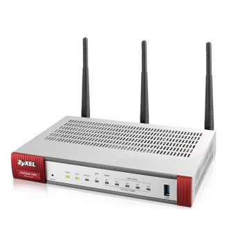 Zyxel USG20W-VPN-EU0101F router bezprzewodowy Gigabit Ethernet Dual-band (2.4 GHz 5 GHz) 4G Szary, Czerwony