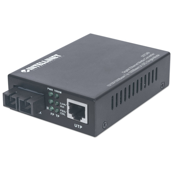 Intellinet 507349 konwerter sieciowy 1000 Mbit s 1310 nm Pojedynczy Czarny Intellinet 507349 konwerter sieciowy 1000 Mbit s 1310 nm Pojedynczy Czarny