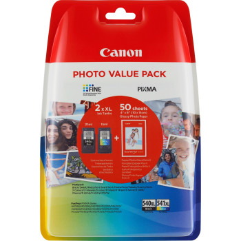 Canon PG-540XL CL541XL nabój z tuszem 2 szt. Oryginalny Wysoka (XL) wydajność Czarny, Cyjan, Żółty, Purpurowy