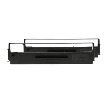 Epson SIDM Black Ribbon Cartridge for LQ-350 300+ 300+II, Dualpack (C13S015646)