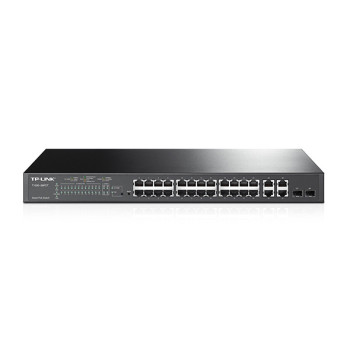 TP-Link T1500-28PCT łącza sieciowe Zarządzany L2 Fast Ethernet (10 100) Obsługa PoE 1U Czarny