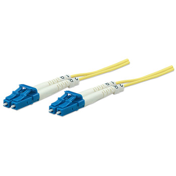 Intellinet 516815 kabel optyczny 10 m LC OS2 Żółty