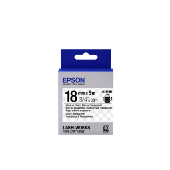 Epson Label Cartridge Transparent LK-5TBN Black Transparent 18mm (9m)