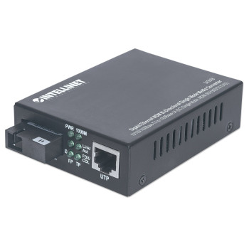 Intellinet 545068 konwerter sieciowy 1000 Mbit s Pojedynczy Czarny