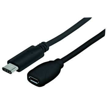 Manhattan 353335 kabel USB 0,15 m USB 2.0 Micro-USB B USB C Czarny