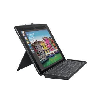 Logitech SLIM COMBO with detachable keyboard and Smart Connector for iPad Pro 12.9 inch (1st and 2nd generation) Czarny QWERTY