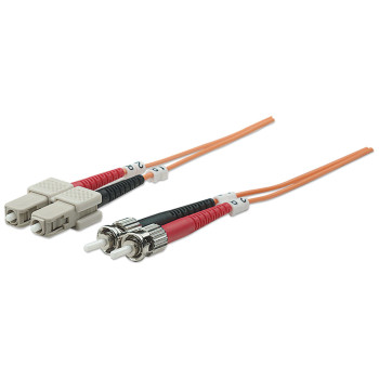 Intellinet 472586 kabel optyczny 20 m ST SC OM2 Pomarańczowy