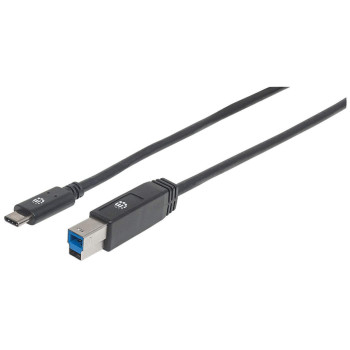 Manhattan 354998 kabel USB 2 m USB 3.2 Gen 1 (3.1 Gen 1) USB C USB B Czarny