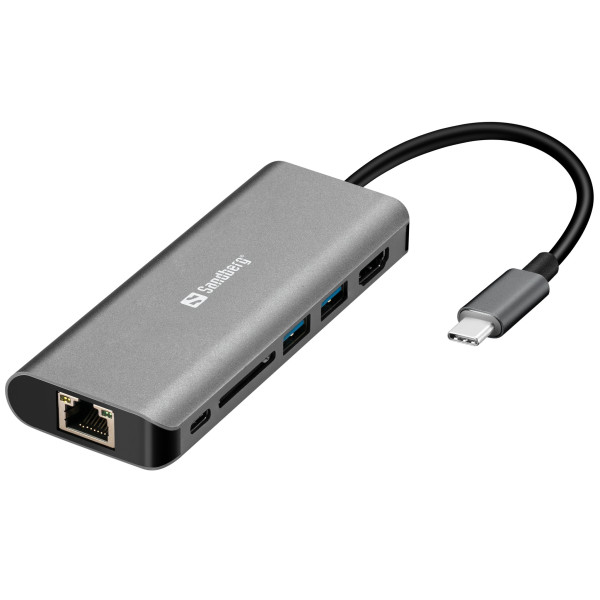 Sandberg USB-C Dock HDMI+LAN+SD+USB,61W Sandberg USB-C Dock HDMI+LAN+SD+USB,61W