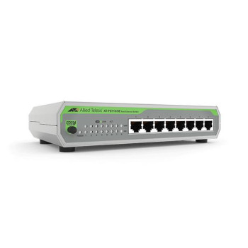 Allied Telesis AT-FS710 8E-60 Nie zarządzany Fast Ethernet (10 100) Obsługa PoE Szary