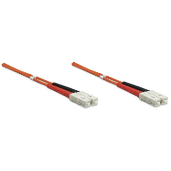 Intellinet 0.5m SC M M kabel optyczny OM2 Pomarańczowy