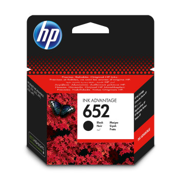 HP Oryginalny wkład atramentowy 652 Ink Advantage, czarny