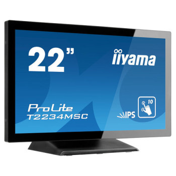 iiyama ProLite T2234MSC-B6X monitor komputerowy 54,6 cm (21.5") 1920 x 1080 px Full HD LED Ekran dotykowy Czarny