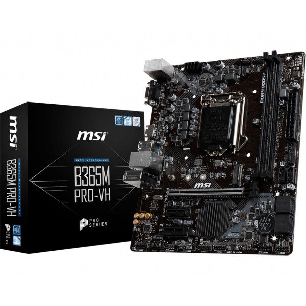 MSI B365M PRO-VH płyta główna Intel B365 LGA 1151 (Socket H4) micro ATX MSI B365M PRO-VH płyta główna Intel B365 LGA 1151 (Socket H4) micro ATX