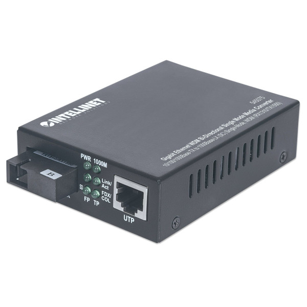 Intellinet 545075 konwerter sieciowy 1000 Mbit s 1550 nm Pojedynczy Czarny Intellinet 545075 konwerter sieciowy 1000 Mbit s 1550 nm Pojedynczy Czarny