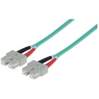 Techly SC M-M 20m kabel optyczny OM3 Kolor Aqua