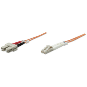 Intellinet 470377 kabel optyczny 2 m LC SC OM2 Pomarańczowy