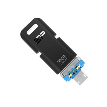 Silicon Power Mobile C50 pamięć USB 32 GB USB Type-A   USB Type-C   Micro-USB 3.2 Gen 1 (3.1 Gen 1) Czarny