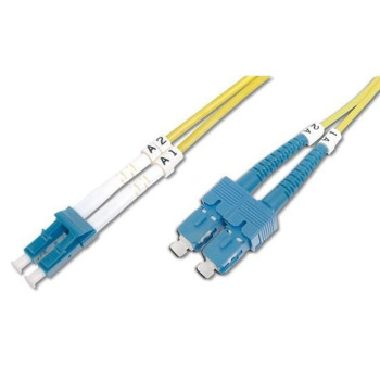 Techly 5m SC LC OS2 kabel optyczny Żółty