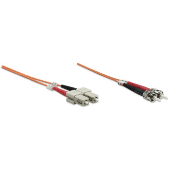 Intellinet 1.0m ST-SC M M kabel optyczny 1 m OM2 Pomarańczowy
