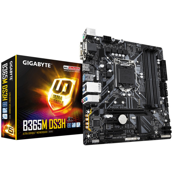 Gigabyte B365M DS3H płyta główna Intel B365 LGA 1151 (Socket H4) micro ATX Gigabyte B365M DS3H płyta główna Intel B365 LGA 1151 (Socket H4) micro ATX